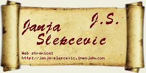 Janja Slepčević vizit kartica